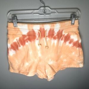 Aritzia TNA Women's Orange Tie Dye Sweat Shorts Size Small‎
